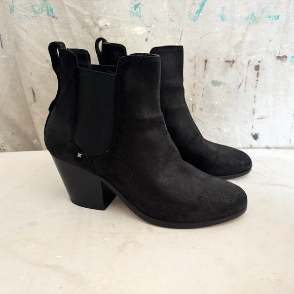 Rag & Bone Devon Black Suede Ankle Boots - Picture 2 of 6